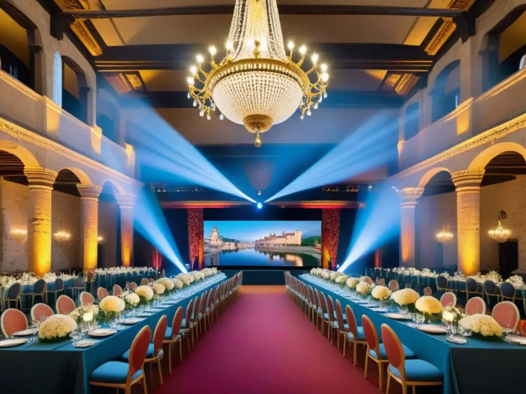 Salón de eventos corporativos: fusión de tradición e innovación Armonía entre tecnología y tradición en eventos corporativos en espacios antiguos