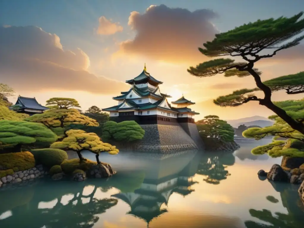 Un atardecer mágico en el Castillo de Nagoya, Japón