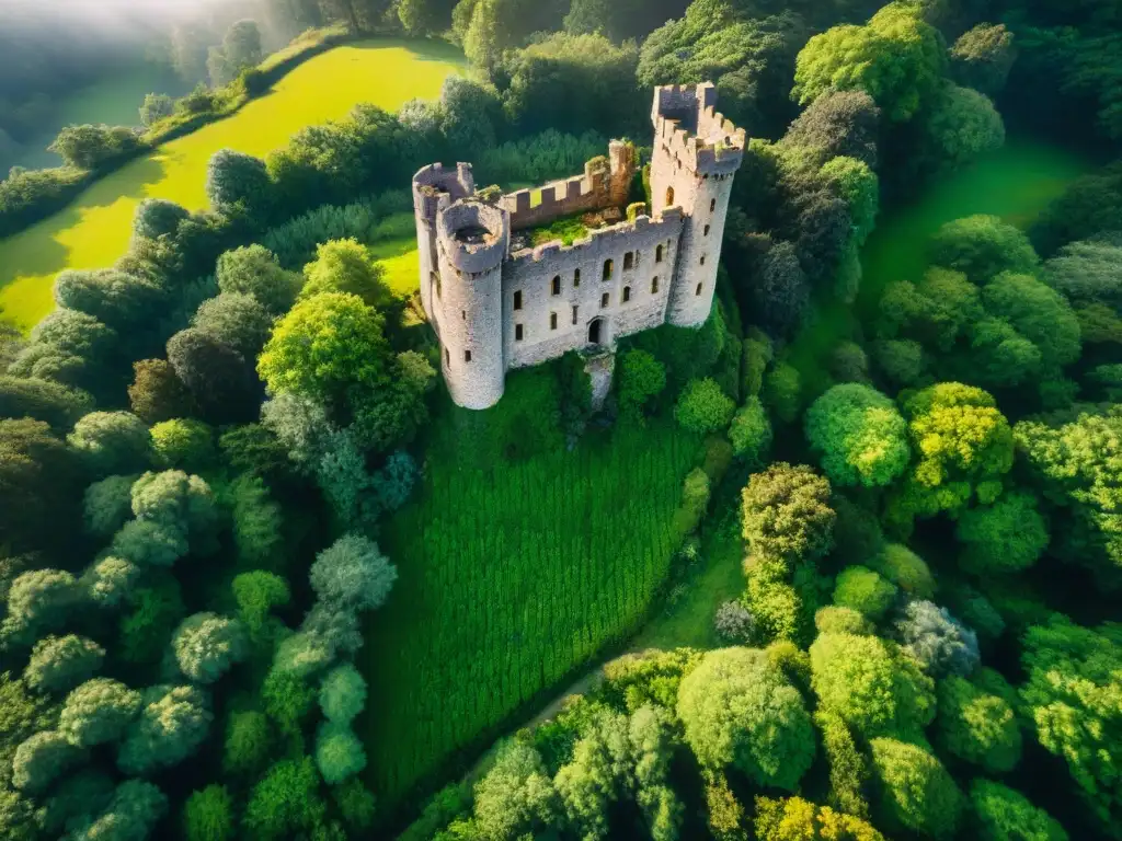 Un castillo abandonado se funde con la naturaleza en una reconquista de la vida entre ruinas y flores silvestres