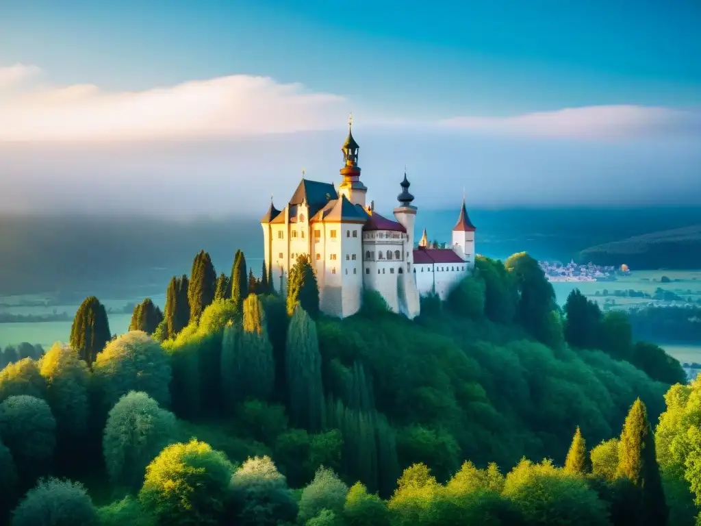Castillo de Bojnice: Arquitectura gótica y encanto histórico en Eslovaquia Castillo Bojnice en Eslovaquia, con arquitectura gótica opulenta y detalles ornamentados