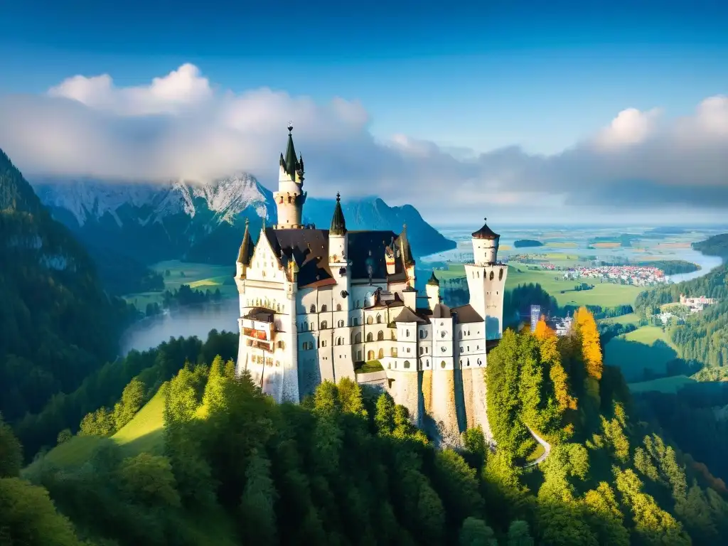 Explora los castillos del mundo con fotografías impresionantes del majestuoso Castillo de Neuschwanstein en Baviera, Alemania