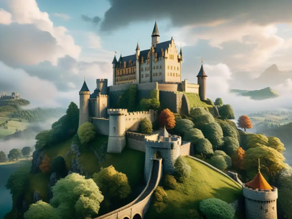 Detallada comparación entre un castillo histórico y su recreación en videojuegos