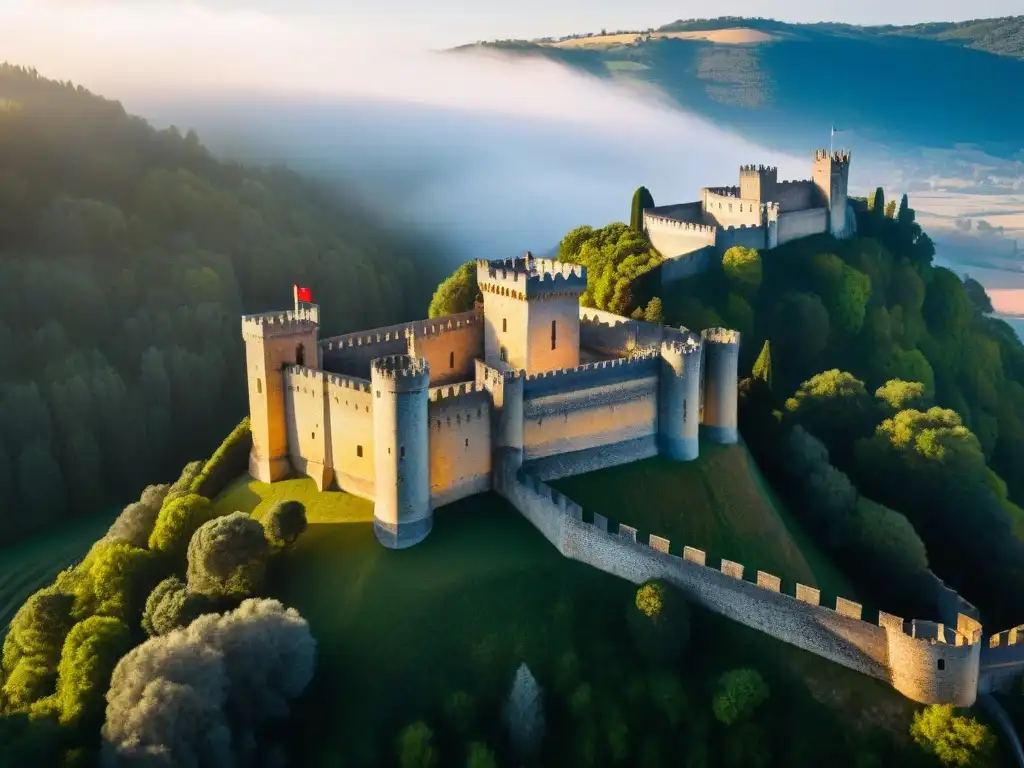 Castillo Templario de Tomar: Detalles arquitectónicos impresionantes Detalles arquitectónicos del Castillo Templario de Tomar en Portugal, con murallas de piedra y torres defensivas, historia y arquitectura medieval