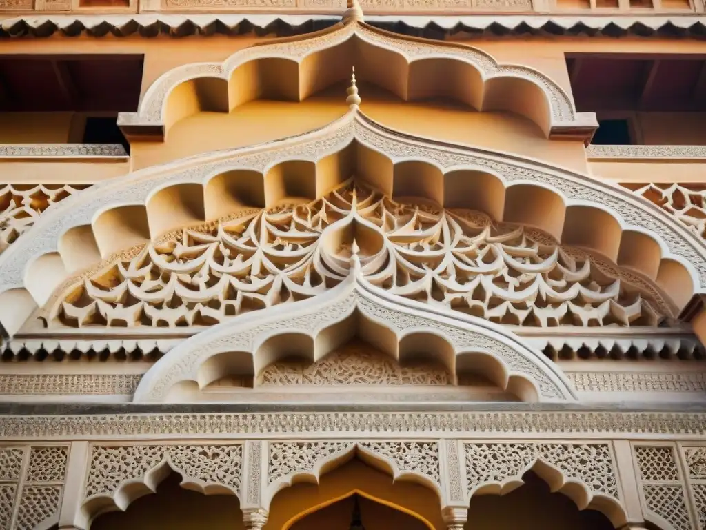 Maravillas esculpidas en el Fuerte de Ámbar, Jaipur Detalles impresionantes de las tallas en arenisca del Fuerte de Ámbar en Jaipur, uno de los castillos más impresionantes de Asia