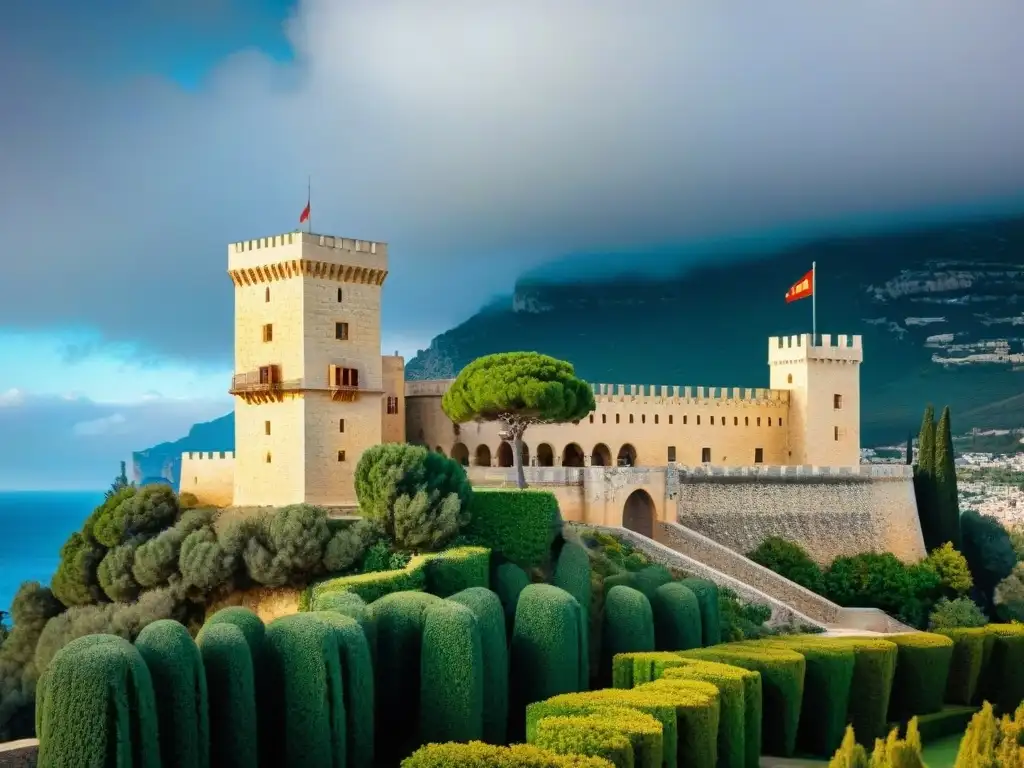 Castillo Bellver en Mallorca: majestuosidad gótica Castillo Bellver en Mallorca destaca con su diseño circular y arquitectura gótica, iluminado por el sol en un día claro