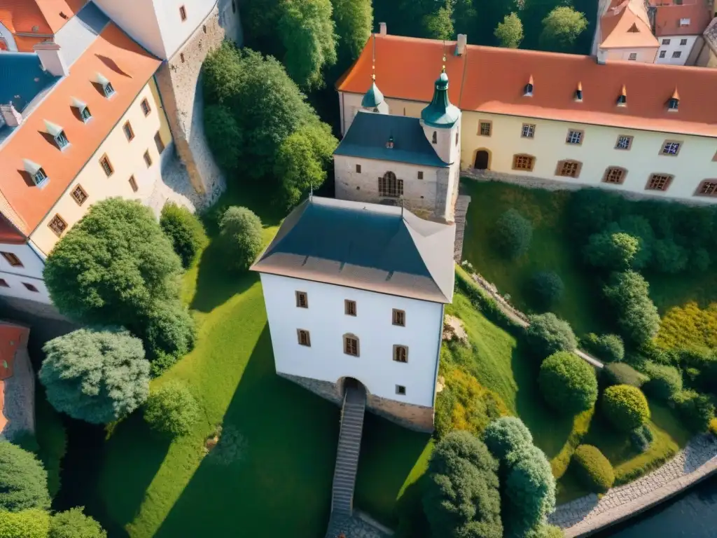 Equipo de restauración en el castillo de Český Krumlov, fusionando tradición y tecnología en la era digital