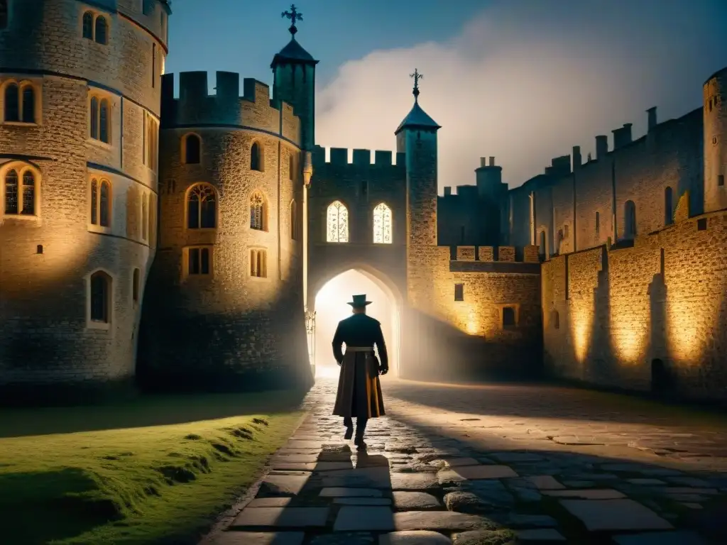 Un escalofriante encuentro sobrenatural en el Castillo de Londres de noche