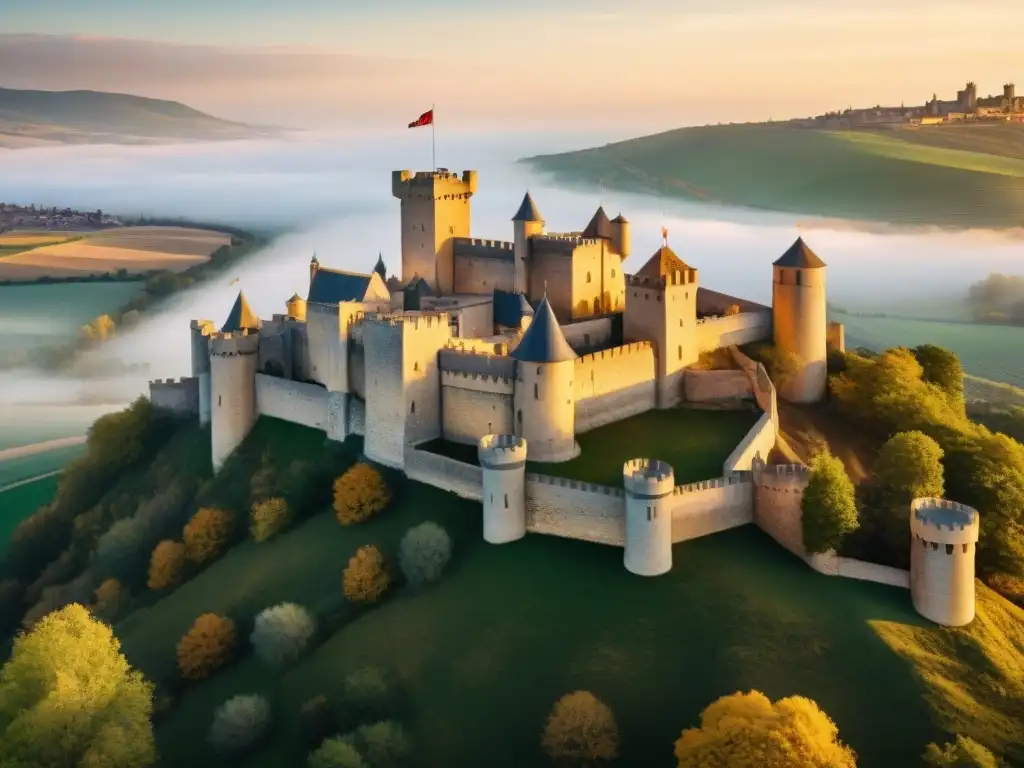 Castillo de Olite: Majestuosidad medieval en Navarra Explora la historia medieval del Castillo de Olite en esta imagen detallada y majestuosa