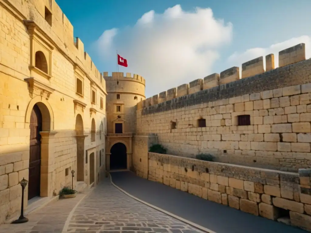 Fortaleza de Fort Saint Elmo en Malta: Resiliencia histórica Imponentes muros de Fort Saint Elmo en Malta, reflejo de la valentía de los Caballeros durante el Asedio de Malta
