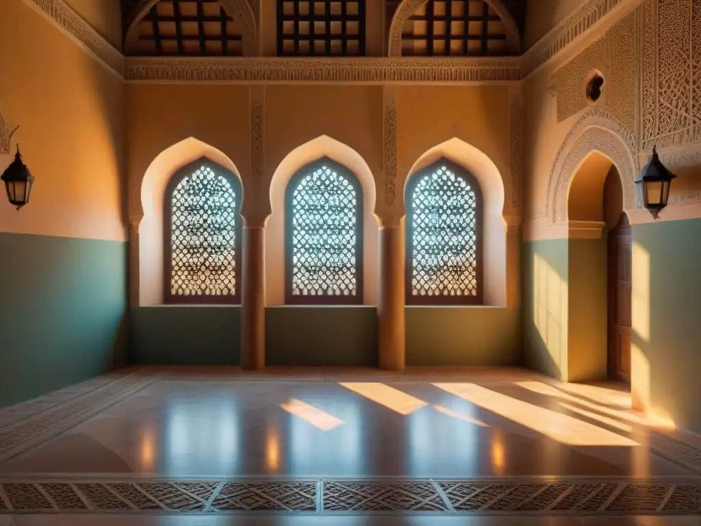 Castillo Mudéjar: Fusión arquitectónica islámico-cristiana en 8k Intrincados diseños y ornamentos en un castillo Mudéjar histórico, fusionando influencias islámicas y cristianas