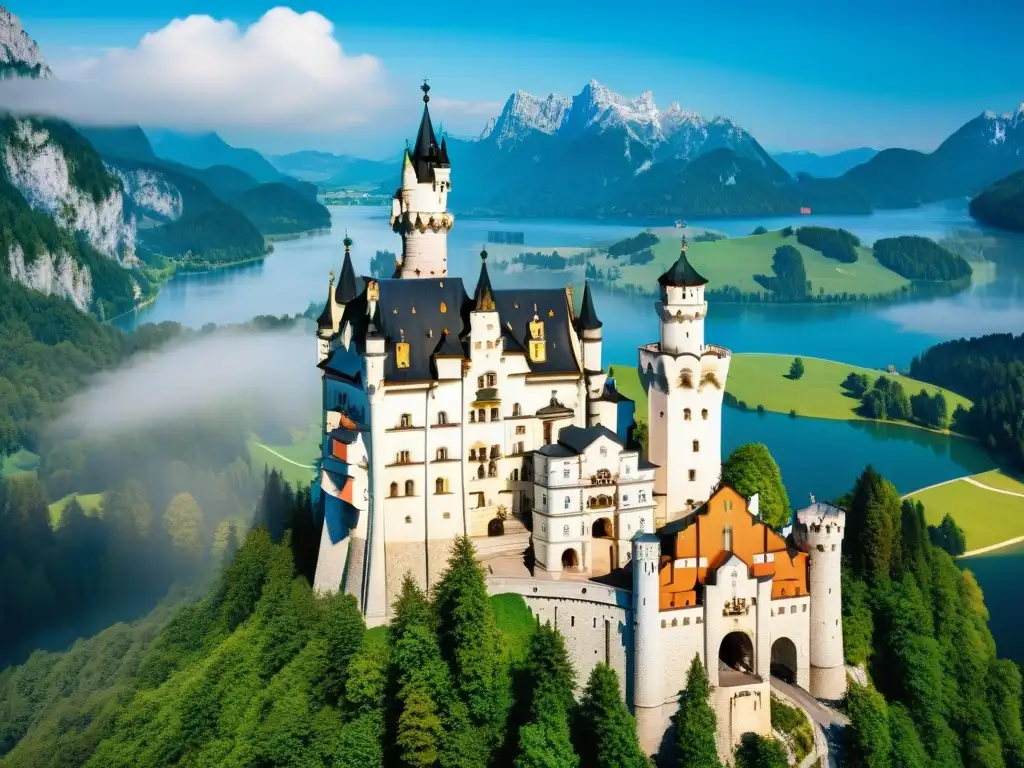 Castillo Neuschwanstein: Majestuosidad en Baviera Explora la majestuosidad del Castillo de Neuschwanstein en Baviera, Alemania