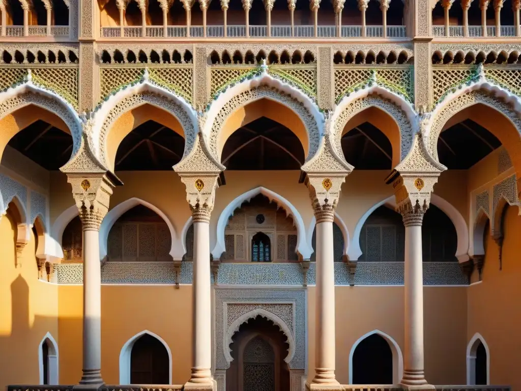 Arte Mudéjar en Alcázar de Sevilla: detalle 8k Maravilloso detalle Mudéjar en el Alcázar de Sevilla, fusionando elementos islámicos y cristianos en un impresionante castillo