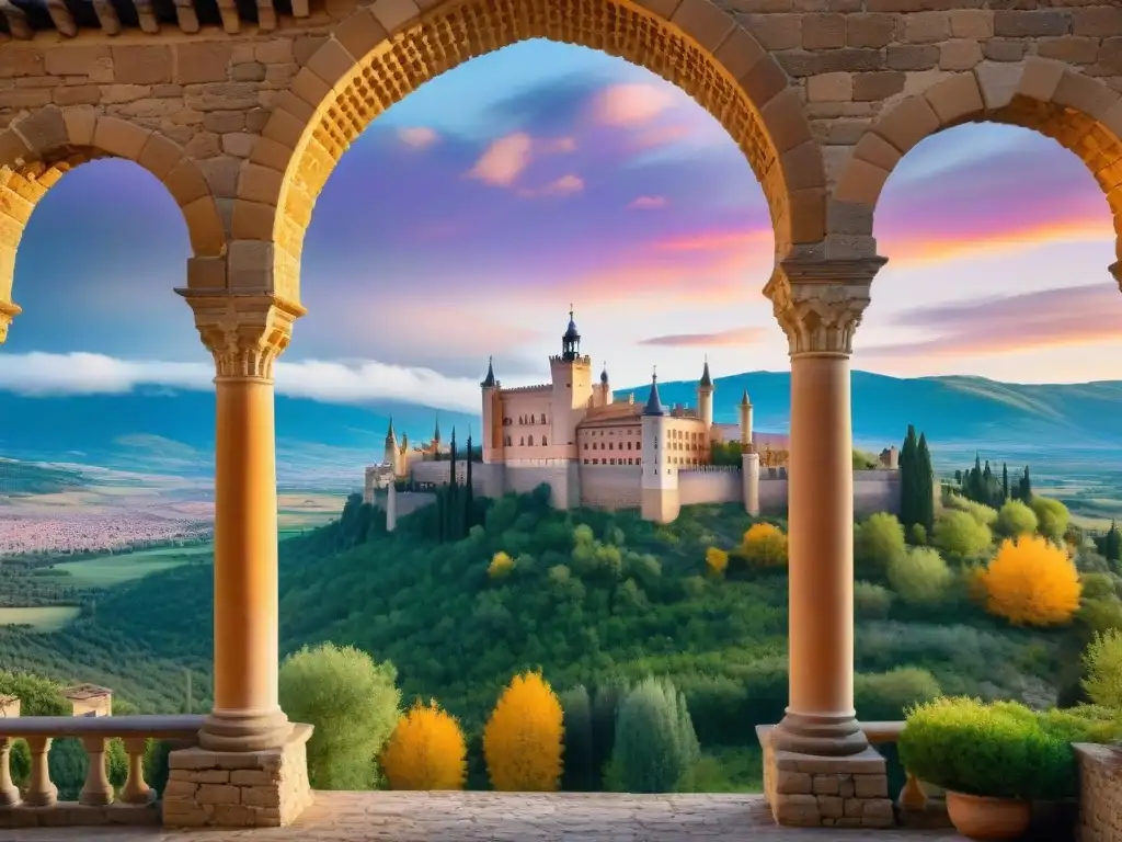 Alcázar de Segovia al atardecer: Belleza ancestral y serenidad eterna Poemas inspirados en la majestuosidad del Alcázar de Segovia al atardecer, con sus muros de piedra centenarios y cielo pintado en tonos cálidos
