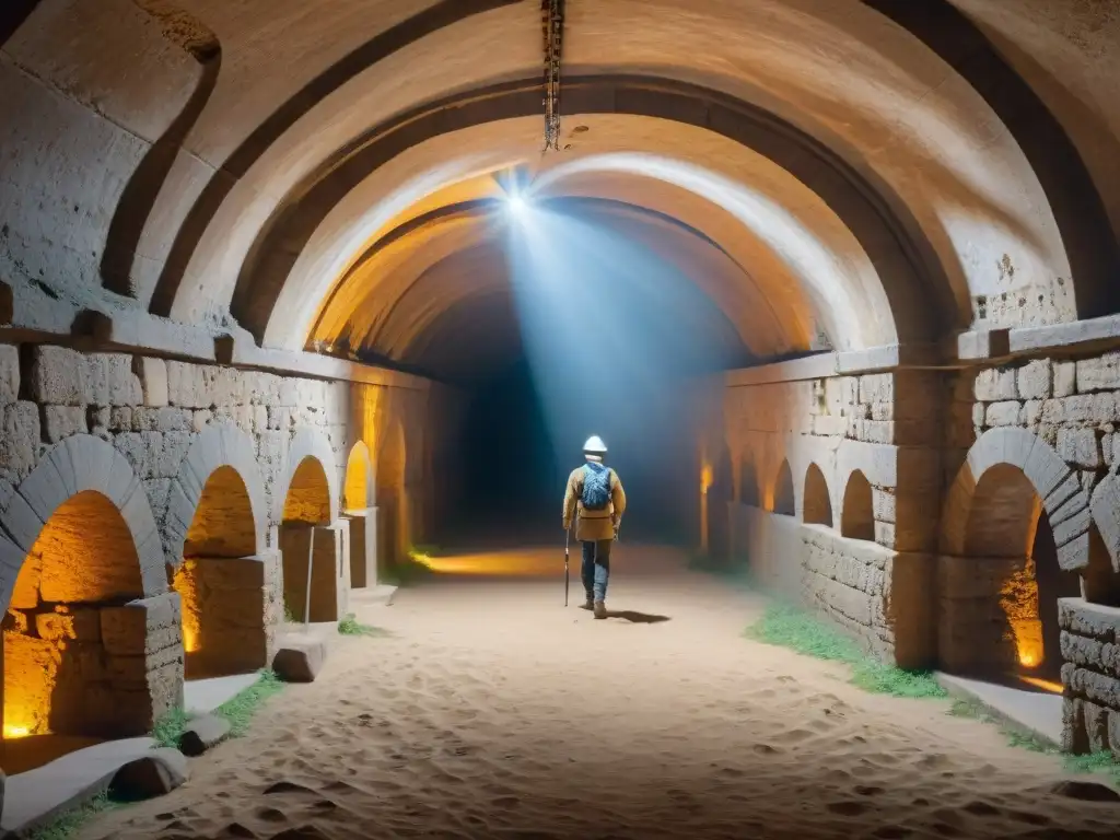 Innovadoras tecnologías subterráneas en castillo antiguo Explora las tecnologías subterráneas en antiguos castillos: túneles iluminados, arcos y expertos en conservación